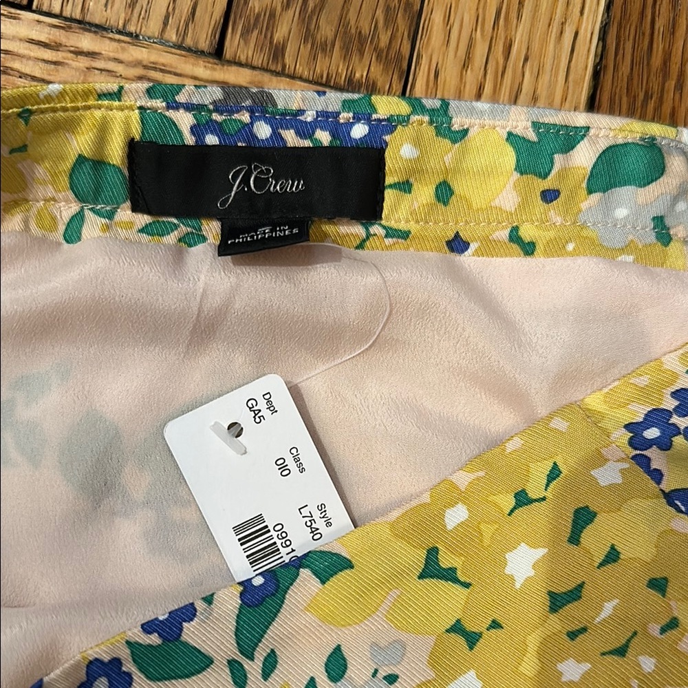 J. Crew Floral Midi Slip Skirt Casual Resort Wear - Picture 2 of 4